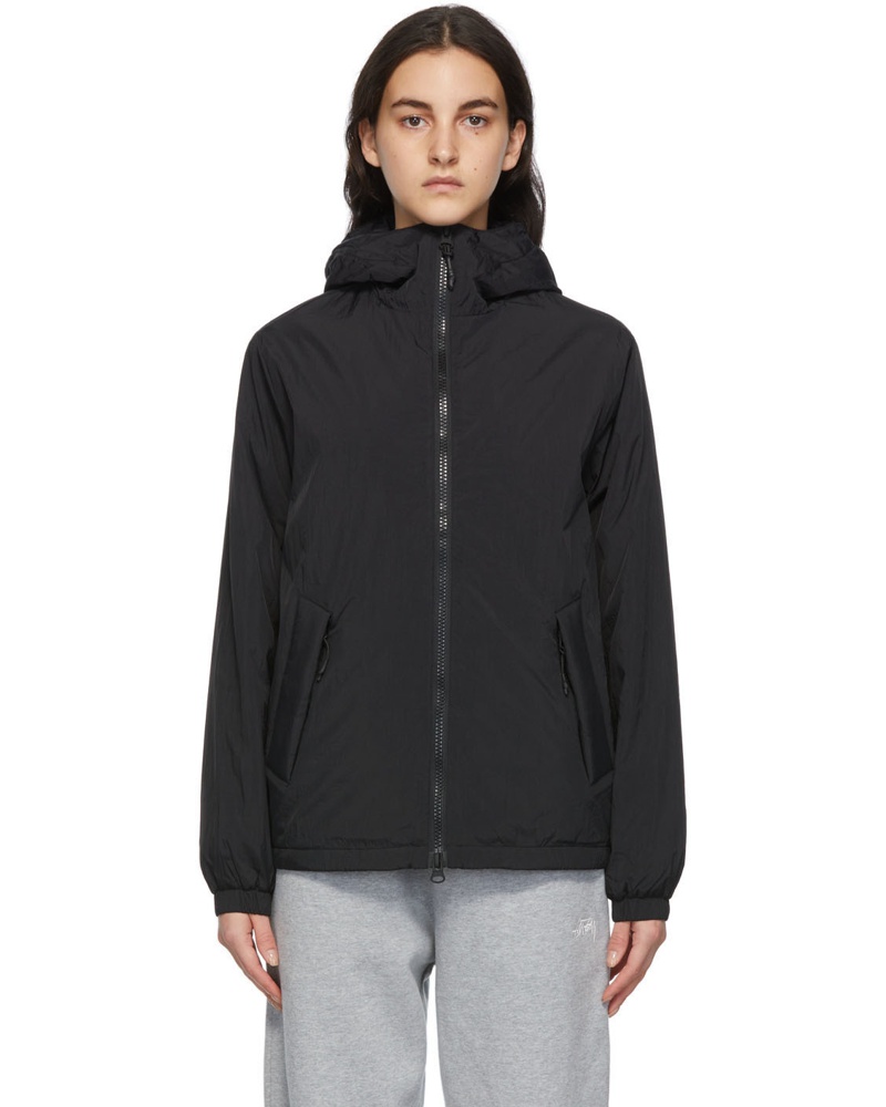 The Very Warm Damen Black Light Hooded Jacket