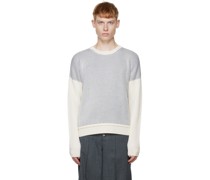White & Gray Stripe Sweater