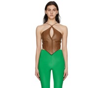 Brown Jos Waistcoat Tank Top