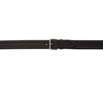 Black Heart Box Leather Belt