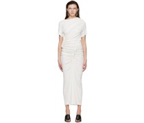 White Viscose Midi Dress