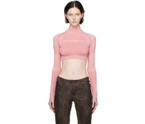 Pink Cropped Sport Top
