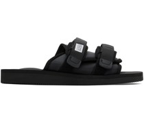 Black Moto-Cab Sandals