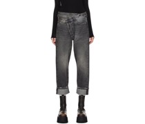 Black Crossover Jeans
