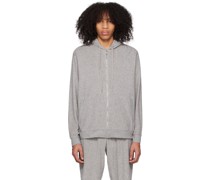 Gray Towelling Hoodie