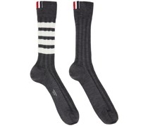 Gray 4-Bar Socks