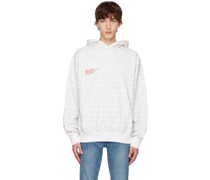 White All Over Print Hoodie