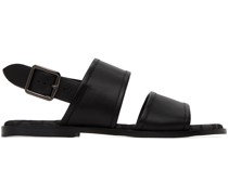 Black Two Strap Sandals