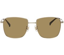 Silver & Brown Square Sunglasses
