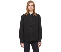 Black Vittorio Brodée Denim Shirt
