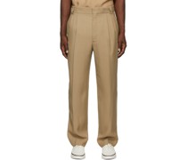 Double Pleated Tapered Trousers