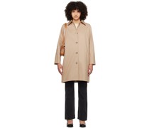 Beige Button Trench Coat