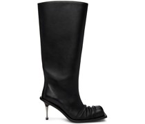 Black Square Toe Boots
