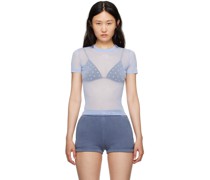 Blue Semi-Sheer T-Shirt