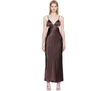 SSENSE Exclusive Brown Crush Maxi Dress