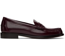 Burgundy Embossed Loafers