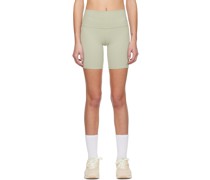 Green High-Waist Biker Shorts