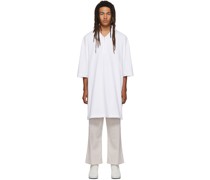White Oversized Cut-Out Polo