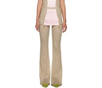 SSENSE Exclusive Pink & Taupe Portia Trousers