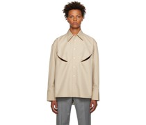 Beige Cutout Shirt