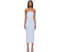 Blue Karina Midi Dress