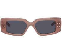 Pink V Rectangular Frame Sunglasses
