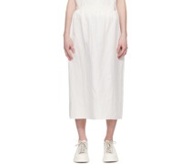 White So Pencil Midi Skirt