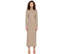 Taupe Mallorie Midi Dress
