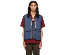 Blue Cotton Vest