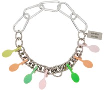 Silver Tennis Charm Necklace