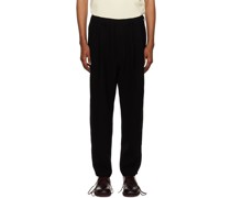 Black Pleated Trousers