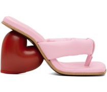 Pink & Red Love Mules