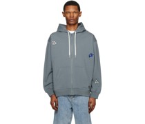 Gray Warped Gestures Hoodie