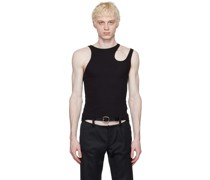 Black Romain Tank Top