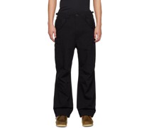 Black Straight-Leg Cargo Pants