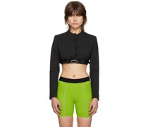 Black Trompe-L'oeil Blazer