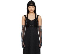 Black Braided Hair Beanie