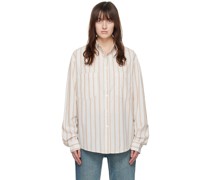 Off-White & Brown Patch Pocket Shirt
