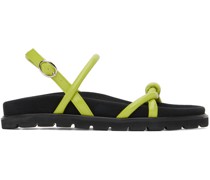 Green Knotted Sandals
