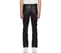 Black Drum Solo Leather Pants