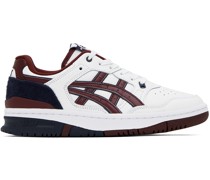 White & Burgundy EX89 Sneakers