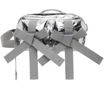 Silver Classic Bow Crossbody Bag