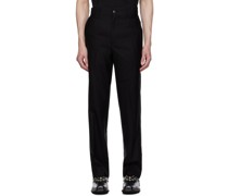 Black Paneled Trousers