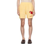 Yellow Two-Pocket Shorts