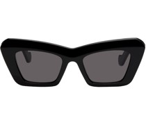 Black Acetate Cat-Eye Sunglasses