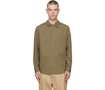 Khaki Half-Button Shirt