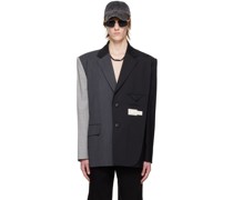 SSENSE Exclusive Grey Paneled Blazer