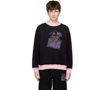 Black Embroidered Clown Sweatshirt