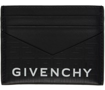 Black G-Cut 4G Leather Card Holder