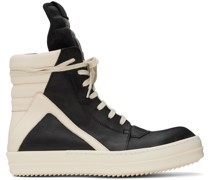 Black & Off-White Geobasket Sneakers